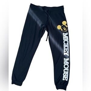 Disney Black and Gold Mickey Mouse Kids Joggers